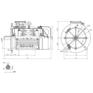SÄHKÖMOOTTORI 400V 3KW 1420RPM B35 3