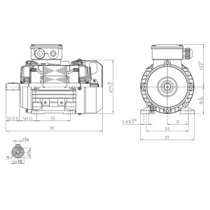 SÄHKÖMOOTTORI 400V 3KW 24X50MM B3 2