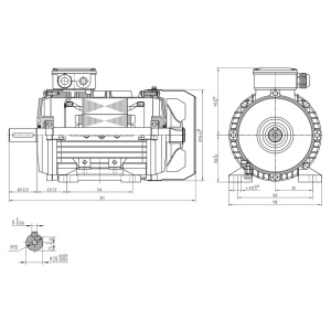 SÄHKÖMOOTTORI 400V 4KW 28X60MM B3 2