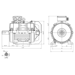 SÄHKÖMOOTTORI 400V 7,5KW 38X80MM B3 2