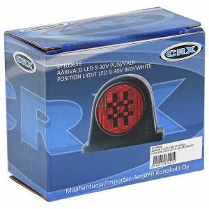 ÄÄRIVALO LED PUNAINEN/VALKOINEN 9-30V 2