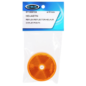 HEIJASTIN PYÖREÄ 61MM KELT. KIINN.REIÄT 2 KPL 2