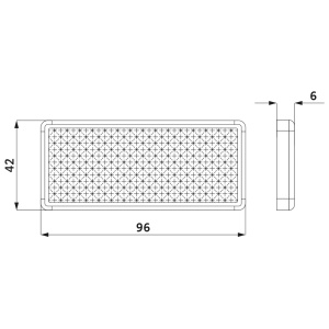 HEIJASTIN 96X42MM VALKOINEN TARRALLA 2KPL 3