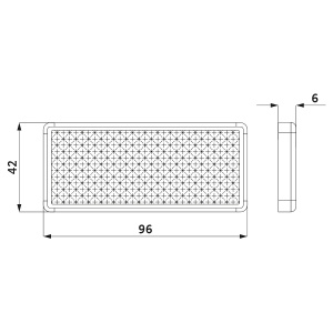 HEIJASTIN 96X42MM VALKOINEN TARRALLA 10KPL 2