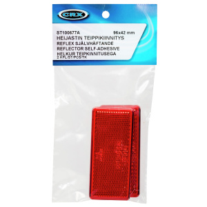 HEIJASTIN 96X42MM PUNAINEN TARRALLA 2KPL 2