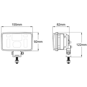 AJOVALO LED 155X95MM 6