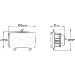 AJOVALO LED Esim Valtra T151, A93, N143, 155X90MM 6