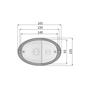 TAKAVALO 165X105MM 12V VALTRA VILKKU/PARKKI/JARRU 2