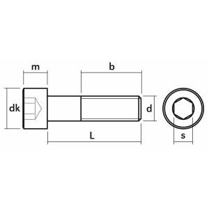 KUUSIOKOLORUUVI 8.8 DIN912, IKH 3