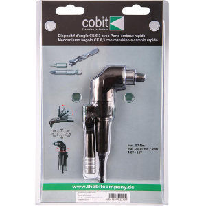COBIT 1/4" kulmaistukka 90°, 163mm pikalukitus mag 2