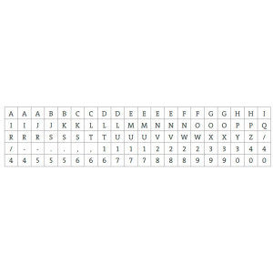 GRAVUREM  Kirjain- ja numeromeistisarja 4mm 109-os 2