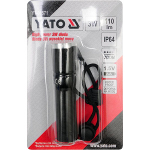 YATO Käsivalaisin Led Zoom IP64 3W 100lm 4