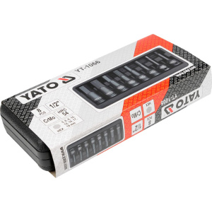 YATO Hex-voimahylsysarja 1/2" 6-19mm, 8-os 2