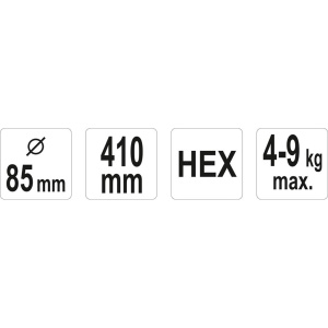 YATO Maali/tasoitevispilä 85x410mm HEX, 4-9kg 3