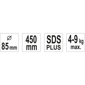 YATO Maali/tasoitevispilä 85x450mm SDS+, 4-9kg 3