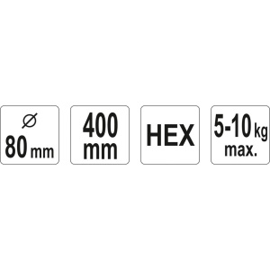 YATO Maali/tasoitevispilä 80x400mm HEX, 5-10kg 3