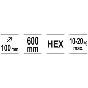 YATO Tasoitevispilä 100x600mm HEX, 10-20kg 3