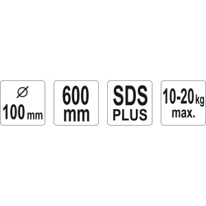 YATO Tasoitevispilä 100x600mm SDS+, 10-20kg 3