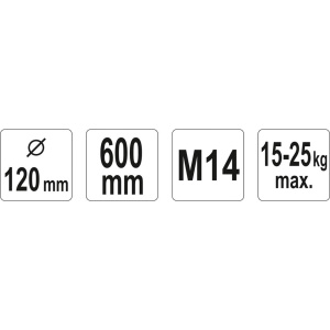 YATO Tasoitevispilä 120x600mm M14, 15-25kg 3