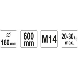 YATO Tasoitevispilä 160x600mm M14, 20-30kg 3