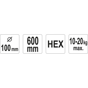 YATO Laastivispilä 100x600mm HEX, 10-20kg 3