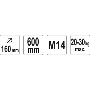 YATO Laastivispilä 160x600mm M14, 20-30kg 3