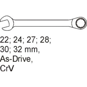 YATO Kiintolenkkisarja 22-32mm 6-os, vaunuun 2