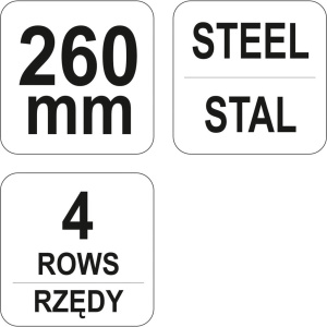 YATO Teräsharja 4x16 riviä 260mm 2
