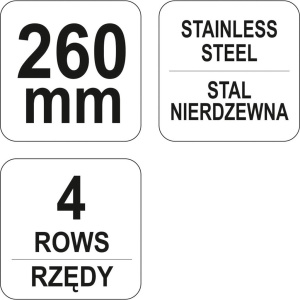 YATO Teräsharja 4x16 riviä RST 260mm 2