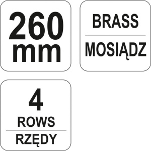 YATO Teräsharja 4x16 riviä 260mm, messinki 3