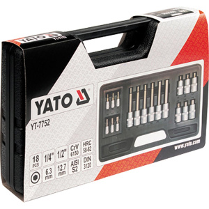 YATO Hex-hylsysarja 1/2" 5-12mm 18-os 2