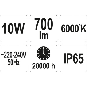 YATO Työkohdevalaisin Cob Led 10W 700lm IP65 3