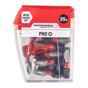 Ruuvauskärki SHW PH2 x 25mm 25kpl/pkt, Milwaukee 2
