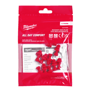 KORVATULPPA VAIHTOTULPAT SILICONE (32dB) - 5P, Milwaukee 2