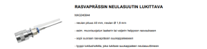 RASVAPRÄSSIN NEULASUUTIN LUKITTAVA 2