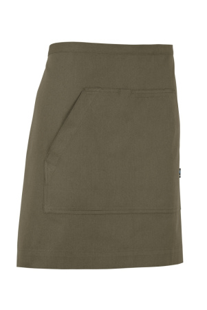 COTTOVER WAIST APRON SHORT DK. OLIVE One Size