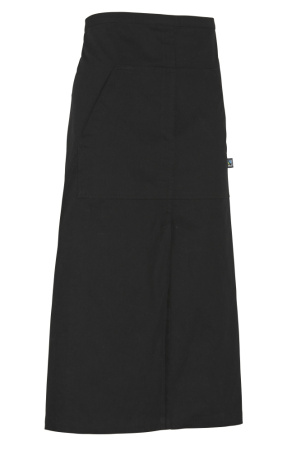COTTOVER WAIST APRON LONG BLACK One Size