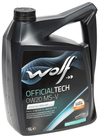 WOLF OFFICIALTECH 0W-20 MS-V 5L