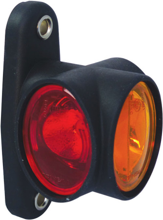 LED-KUMIVARSIVALO O/V L58MM ADR PUNAINEN/VALKOINEN 12-24V JOHTO