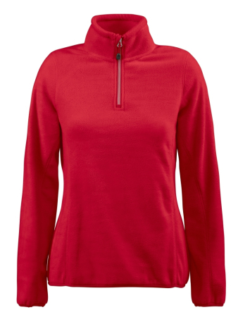 PRINTER FRONTFLIP LADY FLEECE 1/2 ZIP Red R-1821