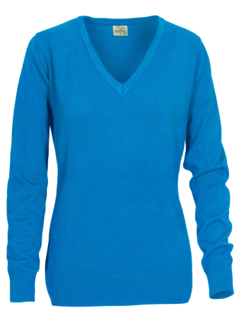 PRINTER Forehand Lady knitted v-nec OCEAN BLUE 2262502-632