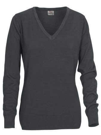 PRINTER Forehand Lady knitted v-neck GREY 2262502-935