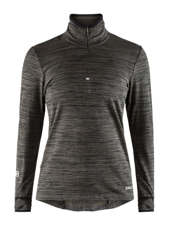 GRID HALFZIP W BLACK MELANG