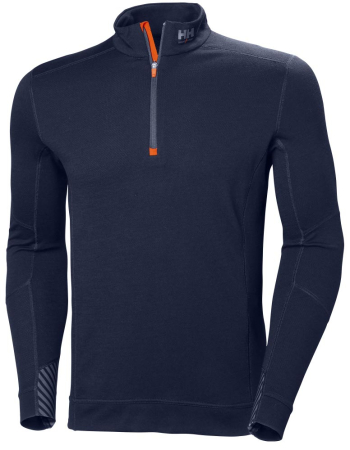 HH LIFA MERINO HALF ZIP NAVY, Helly Hansen