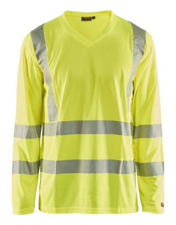 Highvis pitkähihainen t-paita Huomio keltainen, Blåkläder