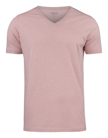 Whailford Organic Slub V-neck Dusty Pink