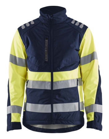 Highvis Softshelltakki Mariininsininen/Huomio keltainen, Blåkläder