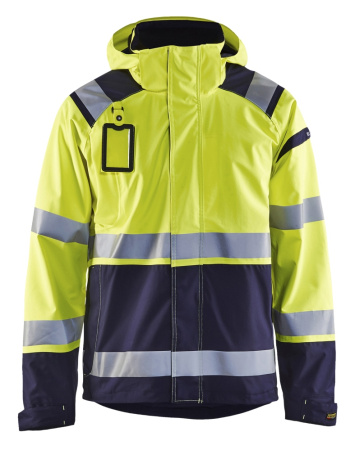 Highvis kuoritakki Huomio keltainen/Mariininsininen, Blåkläder
