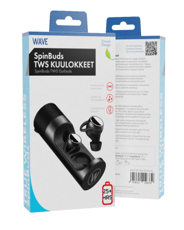 WAVE SPINBUDS TWS BLUETOOTH NAPPIKUULOKKEET MIKROFONILLA