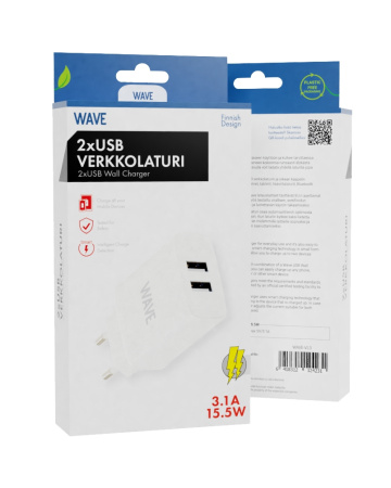 WAVE VERKKOLATURISOVITIN 2:LLA USB:LLA 3.1A